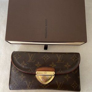 100% AUTH LOUIS VUITTON EUGENIE PORTEF MONOGRAM CANVAS LEATHER BAG WALLET CLUTCH